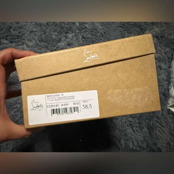 Christian Louboutin Miss Black Jane Patent Leather Red Sole Pumps.  Size 38.5 - Picture 11 of 13